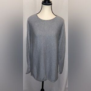 Women’s MICHAEL KORS gray ribbed knit sweater with‎ side zippers size Large